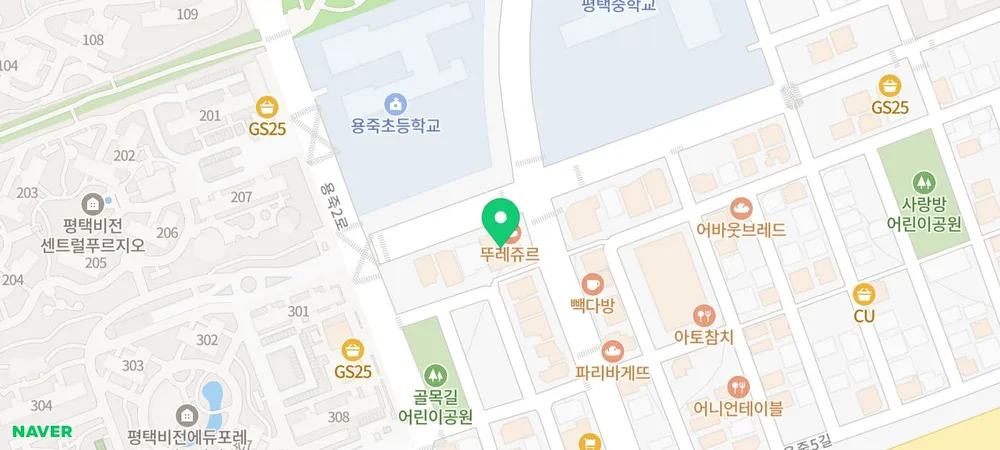 평택시 비전동 일대 지도 이미지